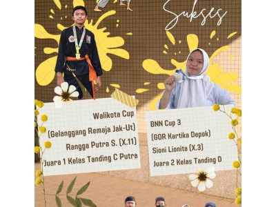 Rangga Putra Juara 1 Kelas Tanding C Putra Walikota Cup, Sioni Lionita Juara 2 Kelas Tanding D P